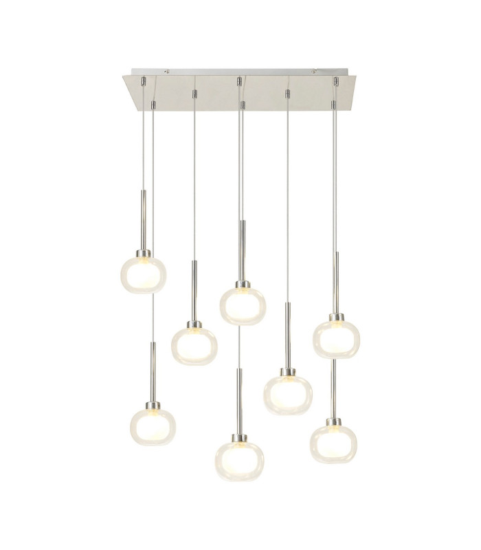 Baldwin Rectangle Multiple Pendant 2m 8 x G9 Polished Chrome/Frosted/Clear Type M Shade-1