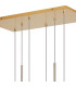 Baldwin Rectangle Multiple Pendant 2m Curved Cone Glass (U) 8 Light G9 French Gold/Iridescent/Opal/Matt Gold-6