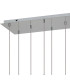 Baldwin Rectangle Multiple Pendant 2m Curved Cone Glass (U) 8 Light G9 Polished Chrome/Iridescent/Opal-5