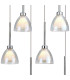 Baldwin Rectangle Multiple Pendant 2m Curved Cone Glass (U) 8 Light G9 Polished Chrome/Iridescent/Opal-6