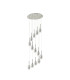 Baldwin 57cm Round Multiple Pendant 2.5m 13 x G9 Polished Chrome/Smoke/Frosted Type D Shade-4