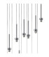 Baldwin 57cm Round Multiple Pendant 2.5m 13 x G9 Polished Chrome/Smoke/Frosted Type D Shade-6