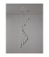 Baldwin 57cm Round Multiple Pendant 2.5m 13 x G9 Polished Chrome/Smoke/Frosted Type D Shade-11