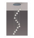 Baldwin 57cm Round Multiple Pendant 2.5m Curved Cone Glass (U) 13 Light G9 Polished Chrome/Iridescent/Opal-3