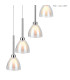 Baldwin 57cm Round Multiple Pendant 2.5m Curved Cone Glass (U) 13 Light G9 Polished Chrome/Iridescent/Opal-7