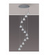 Baldwin 57cm Round Multiple Pendant 2.5m Curved Cone Glass (U) 13 Light G9 Polished Chrome/Iridescent/Opal-14
