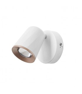 LED Single Spotlight White Matt Copper 810lm 3000K - 1