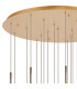 Baldwin 77cm Round Multiple Pendant 3.5m Curved Cone Glass (U) 19 Light G9 French Gold/Iridescent/Opal/Matt Gold-5