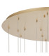 Baldwin 77cm Round Multiple Pendant 3.5m Curved Cone Glass (U) 19 Light G9 French Gold/Iridescent/Opal/Matt Gold-9