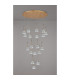 Baldwin 77cm Round Multiple Pendant 3.5m Curved Cone Glass (U) 19 Light G9 French Gold/Iridescent/Opal/Matt Gold-14
