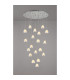 Baldwin 77cm Round Multiple Pendant 3.5m Curved Cone Glass (U) 19 Light G9 Polished Chrome/Iridescent/Opal-3