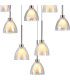 Baldwin 77cm Round Multiple Pendant 3.5m Curved Cone Glass (U) 19 Light G9 Polished Chrome/Iridescent/Opal-8
