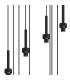 Baldwin 77cm Round Multiple Pendant 3.5m Curved Cone Glass (U) 19 Light G9 Satin Black/Iridescent/Opal-10