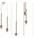 Baldwin 87cm Round Multiple Pendant 5m Curved Cone Glass (U) 24 Light G9 French Gold/Iridescent/Opal/Matt Gold-9