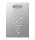 Baldwin 87cm Round Multiple Pendant 5m Curved Cone Glass (U) 24 Light G9 Polished Chrome/Iridescent/Opal Weight: 19.2kg-3