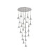 Baldwin 87cm Round Multiple Pendant 5m Curved Cone Glass (U) 24 Light G9 Polished Chrome/Iridescent/Opal Weight: 19.2kg-4