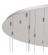 Baldwin 87cm Round Multiple Pendant 5m Curved Cone Glass (U) 24 Light G9 Polished Chrome/Iridescent/Opal Weight: 19.2kg-9