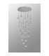 Baldwin 87cm Round Multiple Pendant 5m Curved Cone Glass (U) 24 Light G9 Polished Chrome/Iridescent/Opal Weight: 19.2kg-14