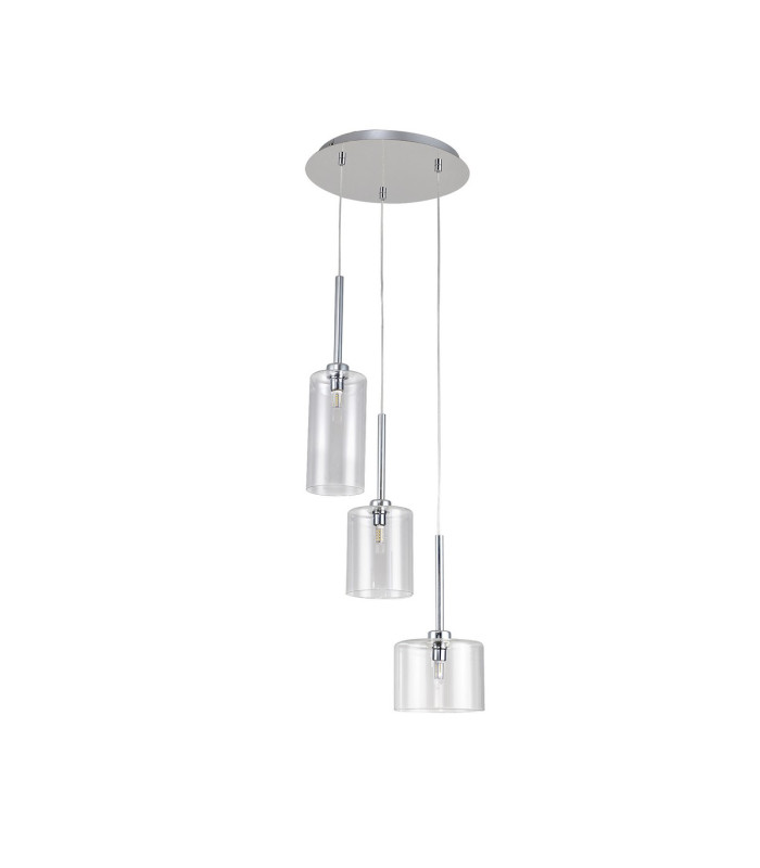 Baldwin 35cm Round Pendant 2m 3 x G9 Polished Chrome/Clear Type A