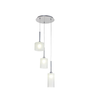 Baldwin 35cm Round Pendant 2m 3 x G9 Polished Chrome/Frosted Type A