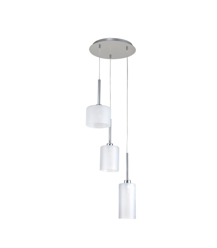 Baldwin 35cm Round Pendant 2m 3 x G9 Polished Chrome/Frosted Type A