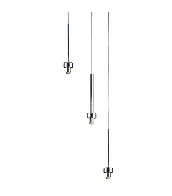 Baldwin 34cm Round Pendant 2m 3 x G9 Polished Chrome/Frosted Type G Shade-5