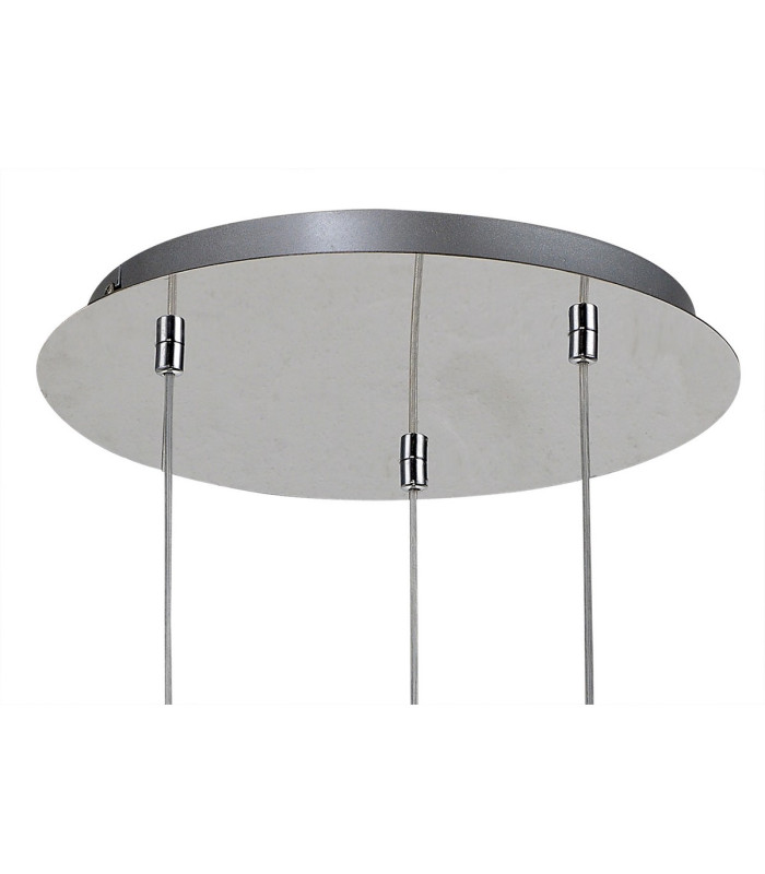 Baldwin 34cm Round Pendant 2m 3 x G9 Polished Chrome/Frosted Type G Shade-7