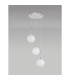 Baldwin 34cm Round Pendant 2m 3 x G9 Polished Chrome/Frosted Type G Shade-10