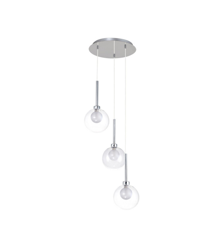 Baldwin 34cm Round Pendant 2m 3 x G9 Polished Chrome/Clear/Frosted Type G Shade-4