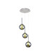 Baldwin 34cm Round Pendant 2m 3 x G9 Polished Chrome/Chrome/Frosted Type G Shade-1
