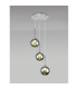Baldwin 34cm Round Pendant 2m 3 x G9 Polished Chrome/Chrome/Frosted Type G Shade-3