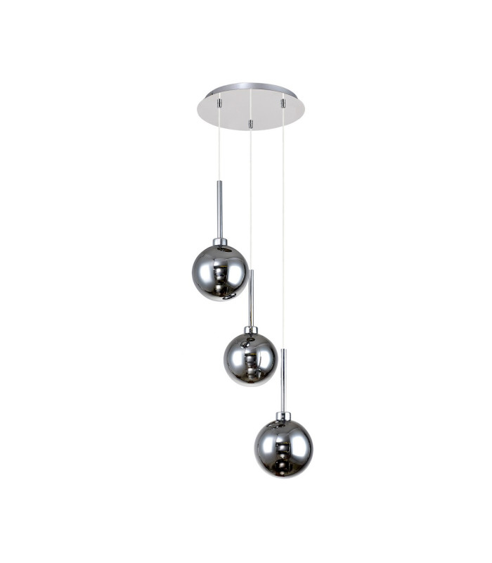 Baldwin 34cm Round Pendant 2m 3 x G9 Polished Chrome/Chrome/Frosted Type G Shade-4