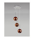 Baldwin 34cm Round Pendant 2m 3 x G9 Polished Chrome/Copper/Frosted Type G Shade-11