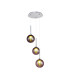 Baldwin 34cm Round Pendant 2m 3 x G9 Polished Chrome/Smoked/Frosted Type G Shade-1
