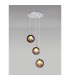 Baldwin 34cm Round Pendant 2m 3 x G9 Polished Chrome/Smoked/Frosted Type G Shade-3