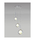 Baldwin 34cm Round Pendant 2m 3 x G9 Polished Chrome/Iridescent/Frosted Type G Shade-3