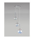 Baldwin 34cm Round Pendant 2m 3 x G9 Polished Chrome/Iridescent/Frosted Type G Shade-11