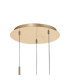 Baldwin 32cm Round Pendant 2m Curved Cone Glass (U) 3 Light G9 French Gold/Iridescent/Opal/Matt Gold-5