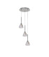Baldwin 32cm 2m Round Pendant Curved Cone Glass (U) 3 Light G9 Polished Chrome/Iridescent/Opal-4