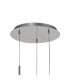 Baldwin 32cm 2m Round Pendant Curved Cone Glass (U) 3 Light G9 Polished Chrome/Iridescent/Opal-5