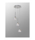 Baldwin 32cm 2m Round Pendant Curved Cone Glass (U) 3 Light G9 Polished Chrome/Iridescent/Opal-14