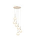 Baldwin 44cm Round Pendant 2.5m 6 x G9 French Gold/Frosted Type G Shade-1
