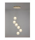 Baldwin 44cm Round Pendant 2.5m 6 x G9 French Gold/Frosted Type G Shade-3