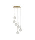 Baldwin 44cm Round Pendant 2.5m 6 x G9 French Gold/Frosted Type G Shade-4