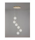 Baldwin 44cm Round Pendant 2.5m 6 x G9 French Gold/Frosted Type G Shade-11