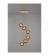 Baldwin 44cm Round Pendant 2.5m 6 x G9 French Gold/Chrome/Frosted Type G Shade-3