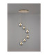 Baldwin 44cm Round Pendant 2.5m 6 x G9 French Gold/Chrome/Frosted Type G Shade-12