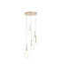 Baldwin 44cm Round Pendant 2.5m 6 x G9 French Gold/Cognac/Frosted Type G Shade-1