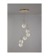 Baldwin 44cm Round Pendant 2.5m 6 x G9 French Gold/Cognac/Frosted Type G Shade-12