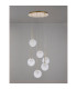 Baldwin 44cm Round Pendant 2.5m 6 x G9 French Gold/Clear/Frosted Type G Shade-11